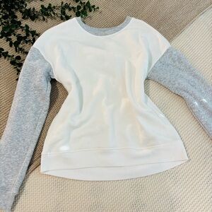 Athletic Works Gray and White Fleece Sweatshirt